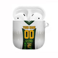 Personalised Tasmania Oztag Mascot AirPods Case Green White Stripe Australian Flag Mascot