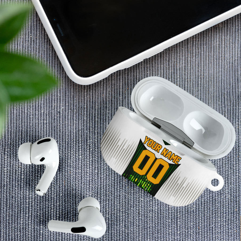 Personalised Tasmania Oztag Mascot AirPods Case Green White Stripe Australian Flag Mascot