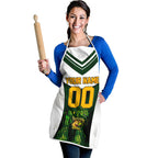 Personalised Tasmania Oztag Mascot Apron Green White Stripe Australian Flag Mascot