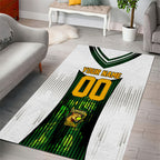 Personalised Tasmania Oztag Mascot Area Rug Green White Stripe Australian Flag Mascot
