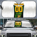 Personalised Tasmania Oztag Mascot Auto Sun Shade Green White Stripe Australian Flag Mascot