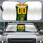 Personalised Tasmania Oztag Mascot Auto Sun Shade Green White Stripe Australian Flag Mascot
