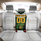 Personalised Tasmania Oztag Mascot Back Car Seat Cover Green White Stripe Australian Flag Mascot