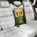 Personalised Tasmania Oztag Mascot Back Car Seat Cover Green White Stripe Australian Flag Mascot