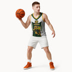 Personalised Tasmania Oztag Mascot Basketball Jersey Green White Stripe Australian Flag Mascot