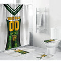Personalised Tasmania Oztag Mascot Bathroom Set Green White Stripe Australian Flag Mascot