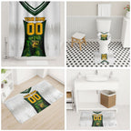 Personalised Tasmania Oztag Mascot Bathroom Set Green White Stripe Australian Flag Mascot