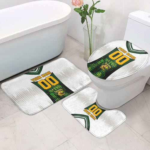 Personalised Tasmania Oztag Mascot Bathroom Set Green White Stripe Australian Flag Mascot