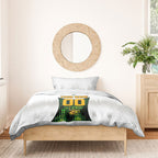 Personalised Tasmania Oztag Mascot Bedding Set Green White Stripe Australian Flag Mascot