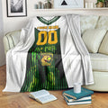 Personalised Tasmania Oztag Mascot Blanket Green White Stripe Australian Flag Mascot