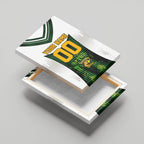 Personalised Tasmania Oztag Mascot Canvas Wall Art Green White Stripe Australian Flag Mascot