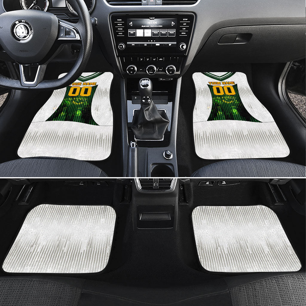 Personalised Tasmania Oztag Mascot Car Mats Green White Stripe Australian Flag Mascot