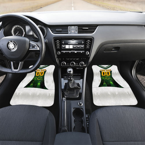 Personalised Tasmania Oztag Mascot Car Mats Green White Stripe Australian Flag Mascot