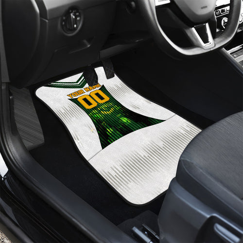 Personalised Tasmania Oztag Mascot Car Mats Green White Stripe Australian Flag Mascot