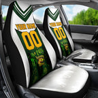 Personalised Tasmania Oztag Mascot Car Seat Cover Green White Stripe Australian Flag Mascot