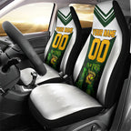 Personalised Tasmania Oztag Mascot Car Seat Cover Green White Stripe Australian Flag Mascot