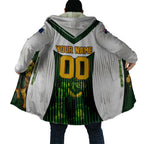 Personalised Tasmania Oztag Mascot Cloak Green White Stripe Australian Flag Mascot