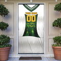 Personalised Tasmania Oztag Mascot Door Cover Green White Stripe Australian Flag Mascot