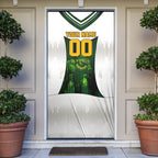 Personalised Tasmania Oztag Mascot Door Cover Green White Stripe Australian Flag Mascot
