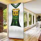 Personalised Tasmania Oztag Mascot Door Cover Green White Stripe Australian Flag Mascot