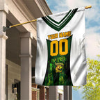 Personalised Tasmania Oztag Mascot Garden Flag Green White Stripe Australian Flag Mascot