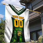 Personalised Tasmania Oztag Mascot Garden Flag Green White Stripe Australian Flag Mascot
