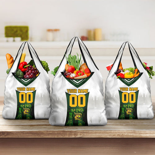 Personalised Tasmania Oztag Mascot Grocery Bag Green White Stripe Australian Flag Mascot