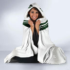 Personalised Tasmania Oztag Mascot Hooded Blanket Green White Stripe Australian Flag Mascot