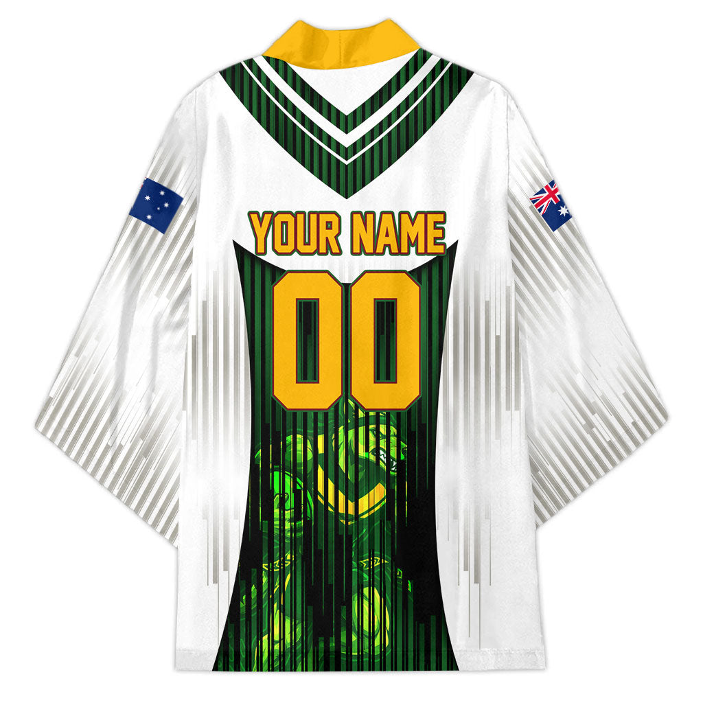 Personalised Tasmania Oztag Mascot Kimono Green White Stripe Australian Flag Mascot