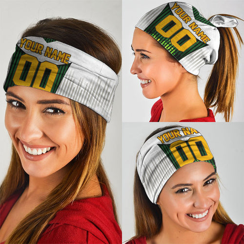 Personalised Tasmania Oztag Mascot Neck Gaiter Green White Stripe Australian Flag Mascot