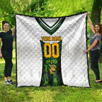Personalised Tasmania Oztag Mascot Quilt Green White Stripe Australian Flag Mascot