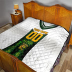 Personalised Tasmania Oztag Mascot Quilt Green White Stripe Australian Flag Mascot