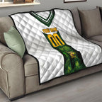 Personalised Tasmania Oztag Mascot Quilt Green White Stripe Australian Flag Mascot