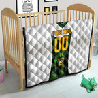 Personalised Tasmania Oztag Mascot Quilt Green White Stripe Australian Flag Mascot