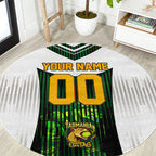 Personalised Tasmania Oztag Mascot Round Carpet Green White Stripe Australian Flag Mascot