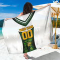 Personalised Tasmania Oztag Mascot Sarong Green White Stripe Australian Flag Mascot