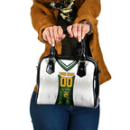 Personalised Tasmania Oztag Mascot Shoulder Handbag Green White Stripe Australian Flag Mascot