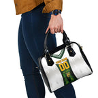 Personalised Tasmania Oztag Mascot Shoulder Handbag Green White Stripe Australian Flag Mascot