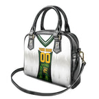 Personalised Tasmania Oztag Mascot Shoulder Handbag Green White Stripe Australian Flag Mascot
