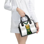Personalised Tasmania Oztag Mascot Shoulder Handbag Green White Stripe Australian Flag Mascot