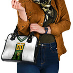 Personalised Tasmania Oztag Mascot Shoulder Handbag Green White Stripe Australian Flag Mascot