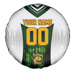 Personalised Tasmania Oztag Mascot Spare Tire Cover Green White Stripe Australian Flag Mascot