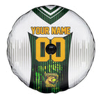 Personalised Tasmania Oztag Mascot Spare Tire Cover Green White Stripe Australian Flag Mascot