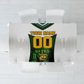 Personalised Tasmania Oztag Mascot Tablecloth Green White Stripe Australian Flag Mascot