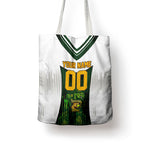 Personalised Tasmania Oztag Mascot Tote Bag Green White Stripe Australian Flag Mascot