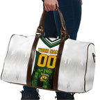 Personalised Tasmania Oztag Mascot Travel Bag Green White Stripe Australian Flag Mascot