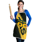 Personalised Tasmania Oztag Apron Black Gold Aboriginal Pattern