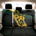Personalised Tasmania Oztag Back Car Seat Cover Black Gold Aboriginal Pattern