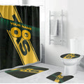Personalised Tasmania Oztag Bathroom Set Black Gold Aboriginal Pattern
