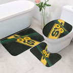 Personalised Tasmania Oztag Bathroom Set Black Gold Aboriginal Pattern
